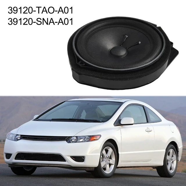 Alt view image 3 of 5 - Front Door Speaker Assembly For Honda For Civic 2006-2007, OEM 39120-SNA-A01, 39120-TA0-A01, ABS Metal Car Interior Trim Replacement Part Black