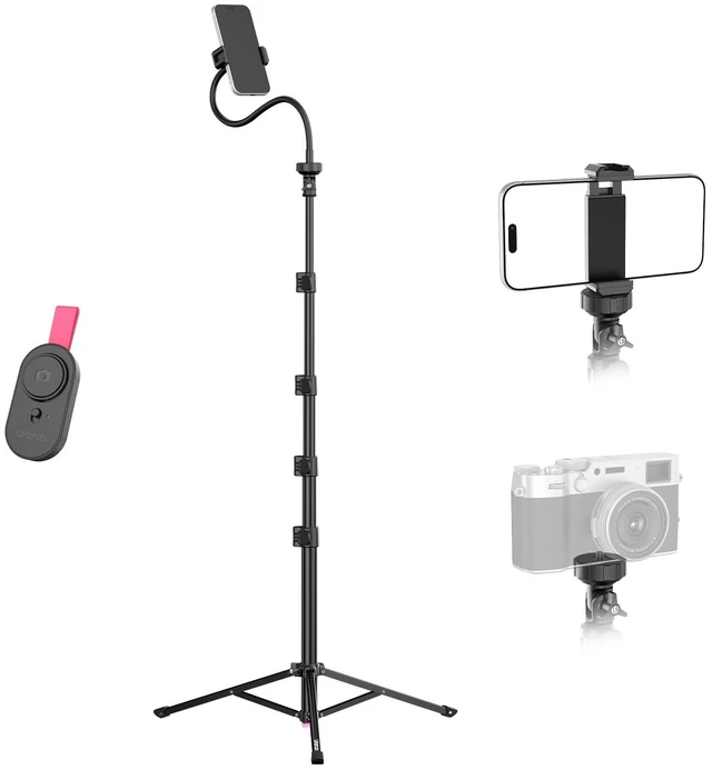 Main image of ULANZI MT13 75'' Tall Phone Tripod with Gooseneck, Detachable Selfie Stick