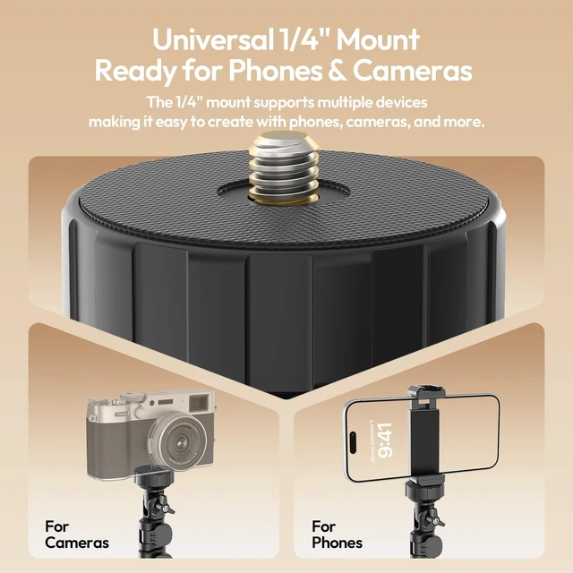 Alt view image 3 of 5 - ULANZI MT13 75'' Tall Phone Tripod with Gooseneck, Detachable Selfie Stick