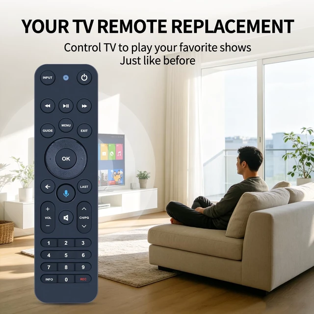 Alt view image 2 of 5 - Replacement for Verizon FiOS TV One Remote Control, for 2019 MG3-R32140B & VRC4100 BLE - All-in-One Smart Voice Control