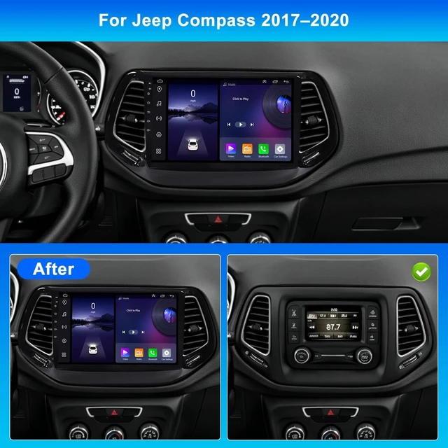 Alt view image 2 of 5 - 4+64G Double Din Car Stereo Radio for Jeep Compass 2017-2020