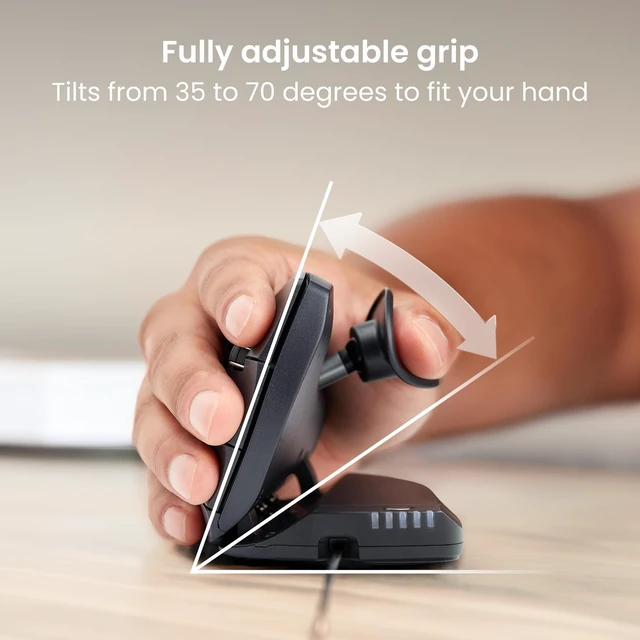 Alt view image 2 of 5 - Contour Unimouse Ergonomic Vertical Mouse, Adjustable Thumb Rest, Wired