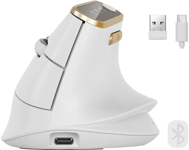 Main image of SABLUTE Ergonomic Vertical Wireless Mouse with 3-Device Switching MAM4