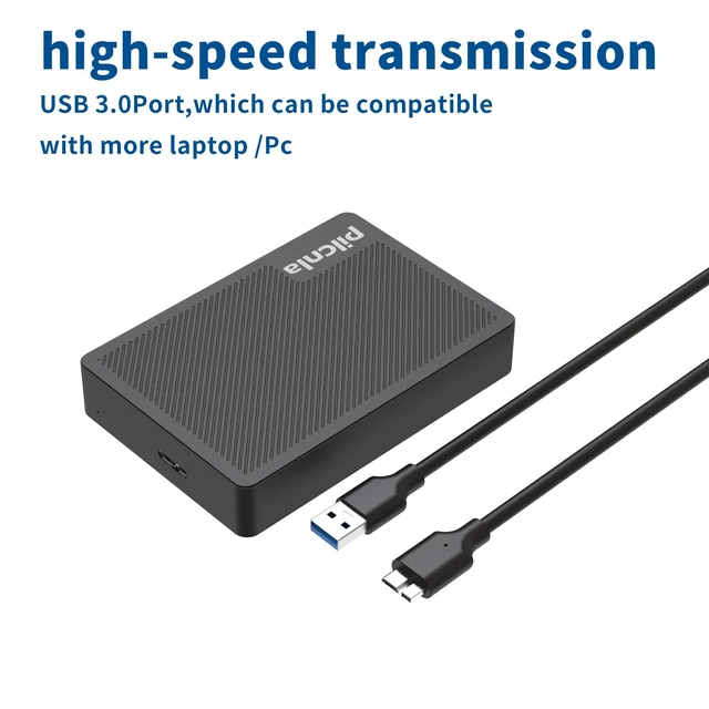 Alt view image 5 of 5 - PILCNLA 1TB Ultra Slim Portable External Hard Drive with Carrying Case, USB3.0 HDD Storage for Xbox One X/S, Xbox 360, PS4,PC, Desktop, Laptop, MacBook, Chromebook
