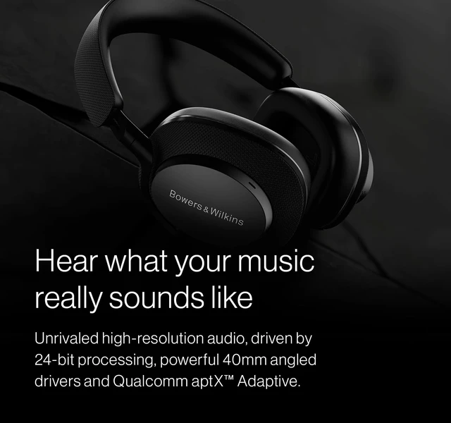 Alt view image 2 of 5 - Bowers & Wilkins Px7 S2e Over-Ear Headphones, Bluetooth Headphones Over Ear with Enhanced Noise Cancellation, Transparency Mode, Crystal-Clear Calls, 30-Hour Battery Life, Ocean Blue