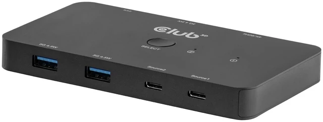 Main image of Club3D CSV-2512 Dual USB-C to HDMI PD3.0 KVM Switch 100W 4K60Hz