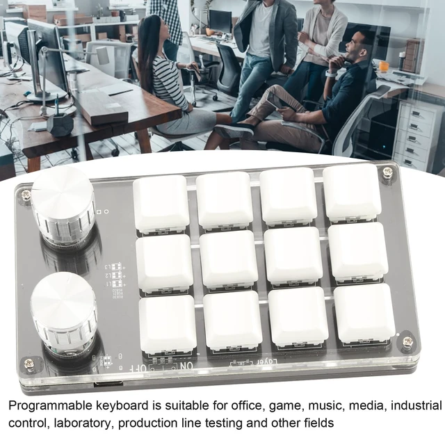 Alt view image 2 of 5 - Hapivida One Handed Macro Mechanical Keyboard, 12 Key Mini Keyboard