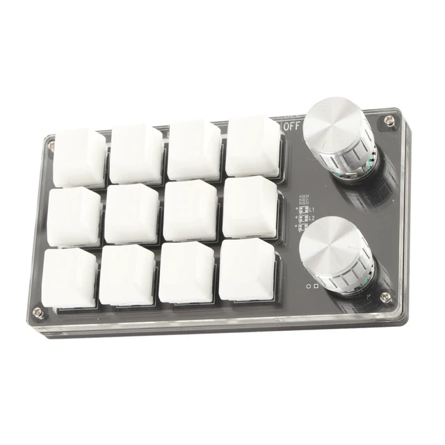 Alt view image 4 of 5 - Hapivida One Handed Macro Mechanical Keyboard, 12 Key Mini Keyboard