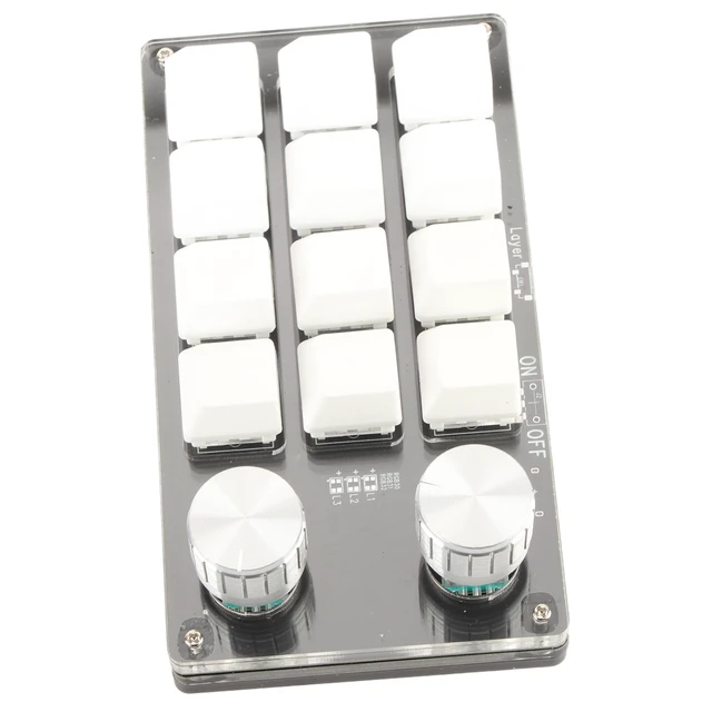 Alt view image 3 of 5 - Hapivida One Handed Macro Mechanical Keyboard, 12 Key Mini Keyboard