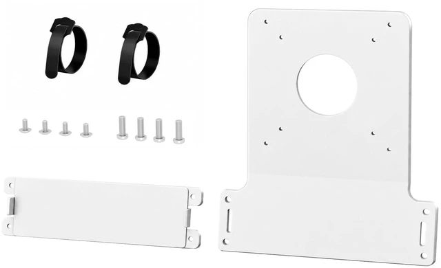 Main image of Metal VESA Adapter Plate Bracket Only for Apple 27" Studio Display, VESA Mount Adapter Kit Converts to 75x75/100x100 VESA Patterns, Includes All Screws & 2 Cable Ties, White