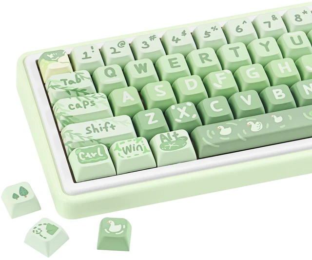 Main image of ZERRIOY Cute Botanical PBT Keycaps, XDA Profile Round Keyboard Keycaps