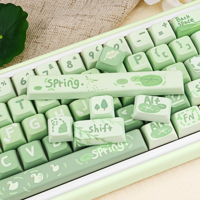 Alt view image 3 of 5 - ZERRIOY Cute Botanical PBT Keycaps, XDA Profile Round Keyboard Keycaps
