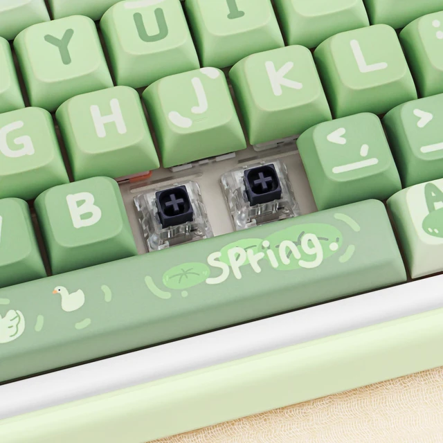 Alt view image 5 of 5 - ZERRIOY Cute Botanical PBT Keycaps, XDA Profile Round Keyboard Keycaps