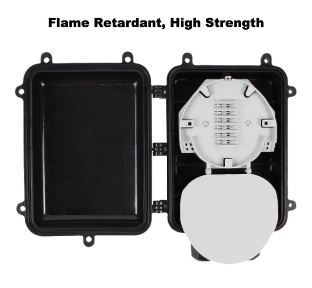Alt view image 4 of 5 - VQP Fiber Termination Box, 24 Core 1 in 1 Out Horizontal Fiber Optic Cable Connect Box, IP68 Waterproof Enclosure Outdoor Fiber Splice Fiber Cable Connection Box