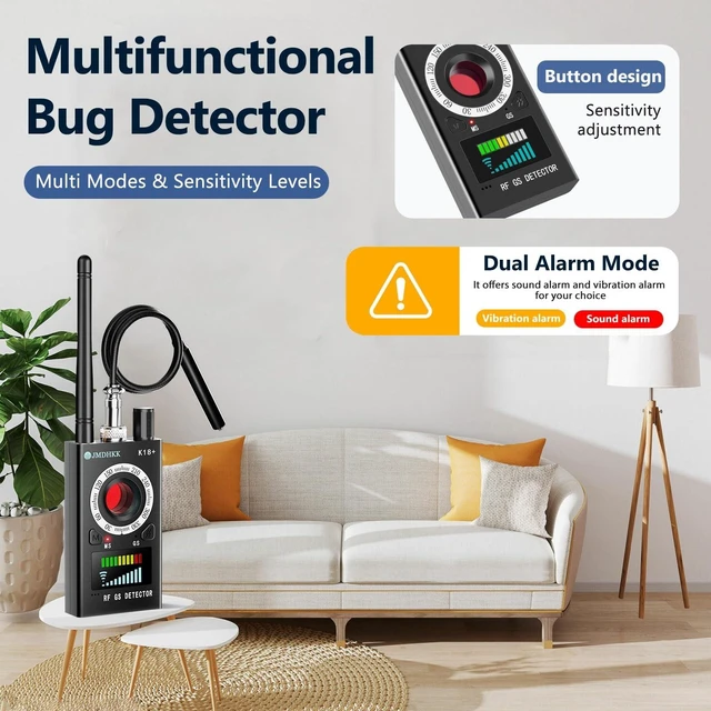 Alt view image 5 of 5 - JMDHKK Hidden Camera detectors,Bug detectors,Portable Signal Detector, Camera Finder for Listening Device Hidden Camera in Office or Hotel or Business Meeting or carGlay
