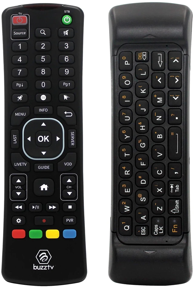 Main image of BuzzTV ARQ-100 Wireless Air Mouse Keyboard Remote for BuzzTV Android Devices, 2.4GHz Wireless, Multi-Function, Ergonomic Design