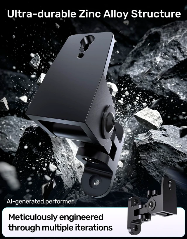 Alt view image 5 of 5 - Universal Speaker Wall Mount, 180 Swivel & 120 Tilt for Bookshelf Speaker