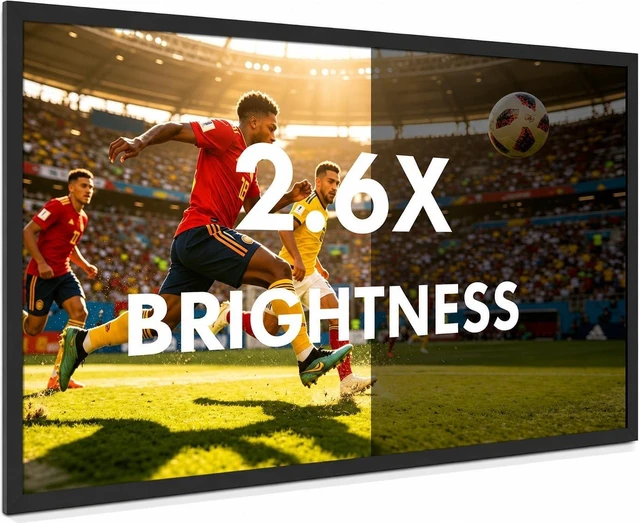 Main image of Fixed Frame High Gain Projector Screen by SilverMagic - 2.6X Gain and 30% ALR - Indoor Wall-Mounted White Screen for Home Theater/Living Room/Patio/Office/Classroom - 120 inch 16:9