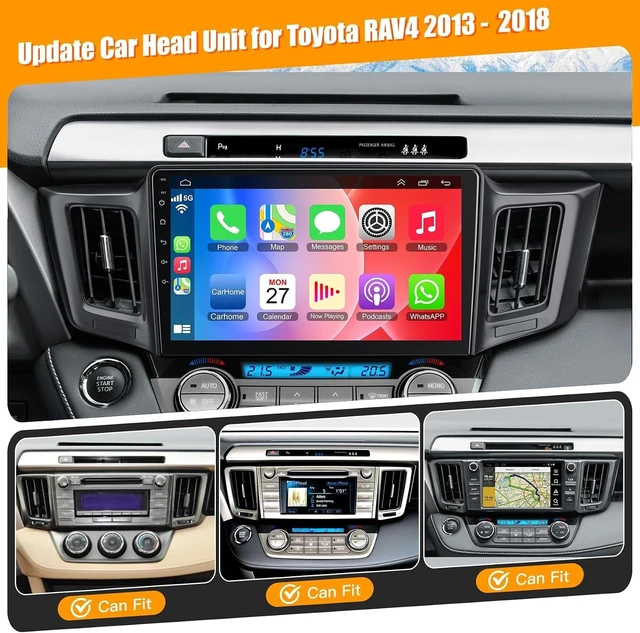 Alt view image 2 of 5 - (8Core + 128GB) Car Radio Stereo for Toyota RAV4 2013-2018