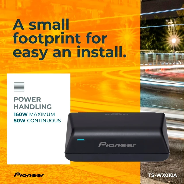 Alt view image 5 of 5 - PIONEER TS-WX010A Compact Under-Seat Powered Subwoofer 160W Max
