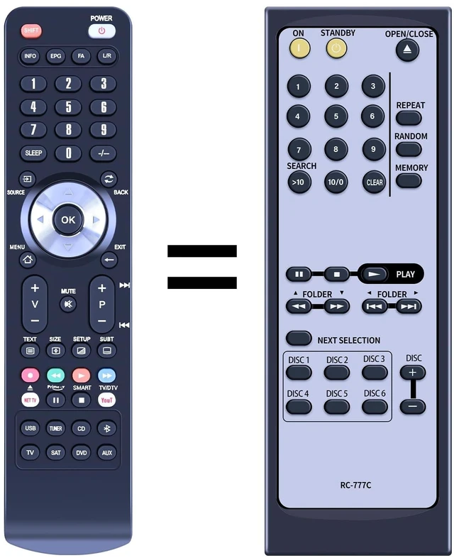 Main image of RC-777C sub RC-547C Replacement Remote for Onkyo CD Player System