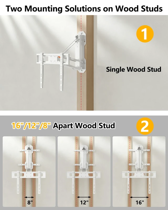Alt view image 3 of 5 - FORGING MOUNT Motorized Fireplace TV Mount for 32-85" Flat & Curved TVs, Remote Control Electric Pull Down Mounting Bracket, Height Adjustable, Swivel, Tilt, Holds 88lbs, Max VESA 600x400mm, White