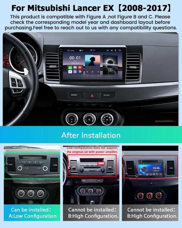 Alt view image 2 of 5 - Realdio Car Stereo for Mitsubishi Lancer EX 2008-2017