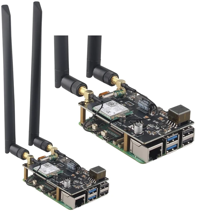 Main image of ZDE ZP585 PoE+ HAT PCIe to M.2 E Key WiFi7 6 6E 5 HAT Adapter Expansion Board Power Over Ethernet for Raspberry Pi 5 Support Google TPU WiFi 7 BE200 WIFI6E AX210 MT7922 WIFI6 AX200