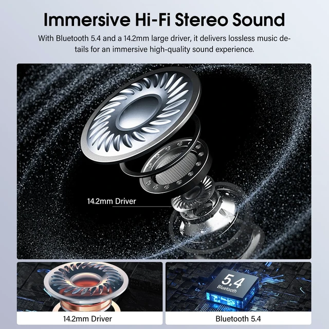 Alt view image 2 of 5 - Active Noise Cancelling Ear Buds 48H Wireless Earbuds with Touch Screen