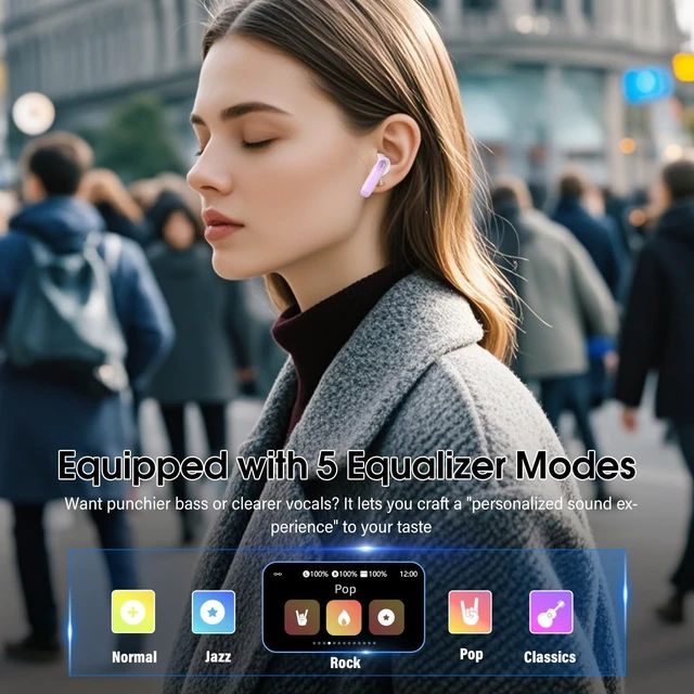 Alt view image 4 of 5 - Active Noise Cancelling Ear Buds 48H Wireless Earbuds with Touch Screen