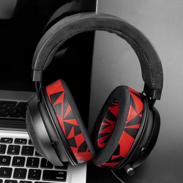 Alt view image 2 of 5 - SOULWIT Cooling-Gel Ear Pads Cushions Replacement, for Razer Kraken 2019/Tournament Edition/Ultimate/Kitty, Earpads for Nari/Essential/Ultimate, Kraken X/V3 X Headset - Red Storm