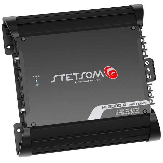 Alt view image 4 of 5 - Stetsom HL 2000.4 2 Ohms Multichannel Car Audio Amplifier HL2000.4 2K Watts RMS 4 Channel 2 Stable Full Range HD Sound Quality Car Stereo MD Crossover HPF LPF Bass Boost Front Rear Bridge Speakers