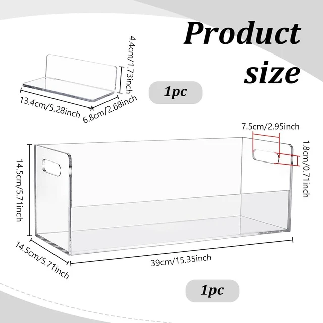 Alt view image 2 of 5 - PH PandaHall Acrylic CD Storage Rack DVD Holder Clear Vinyl Record Storage Stand Holder Case Storage Container Shelf Organizer for Home Office Use Music CD DVD Organization Display, 15.3x5.7x5.7 inch
