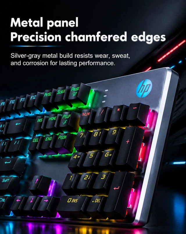 Alt view image 2 of 5 - HP GK400F Wired Mechanical Gaming Keyboard, for Desktop & Laptop (Black)