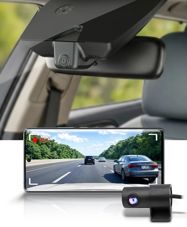 Main image of Fitcamx Front 4K+Rear 1080P Dash Cam Adapts for Kia Sportage 2023-2026 & Hybrid (Part No#DW010/P1020/R2010), OEM Look, 2 Way HD Video, WiFi & APP, Loop Recording, G-Sensor, Easy to Set, 128GB Card