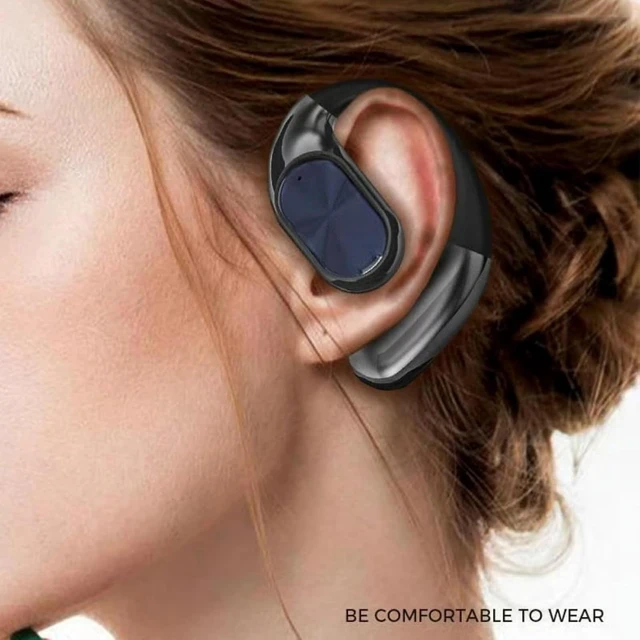 Alt view image 2 of 5 - Vikye Open Ear Bluetooth Earbuds, Bluetooth 6.0 Air Conduction Wireless Headphones with Ear Hooks and Dual Fold Design for Running Sports Workouts