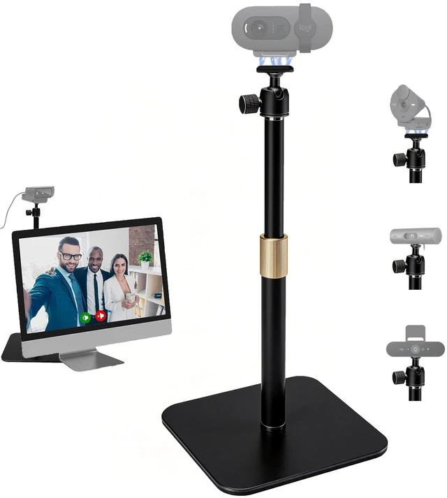 Main image of Brio-101 Webcam Tabletop Holder,17'' Magnet Webcam-Stand Tripod Mount Compatible with Logitech Brio 101 100/Brio 301 300/Brio 501 500/Brio 4K/C270/C310 webcams