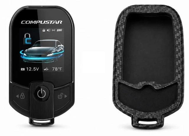 Main image of 2WT13R-SF 2-Way Color LCD Remote w Up to 3 Mile Bundled with (+1) Carbon Fiber Case