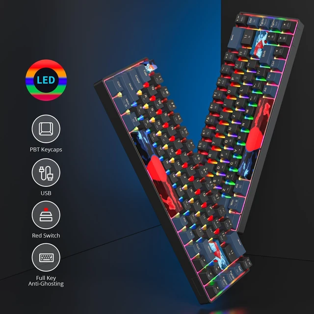 Alt view image 5 of 5 - Owpkeenthy 60% Wired Mechanical Keyboard