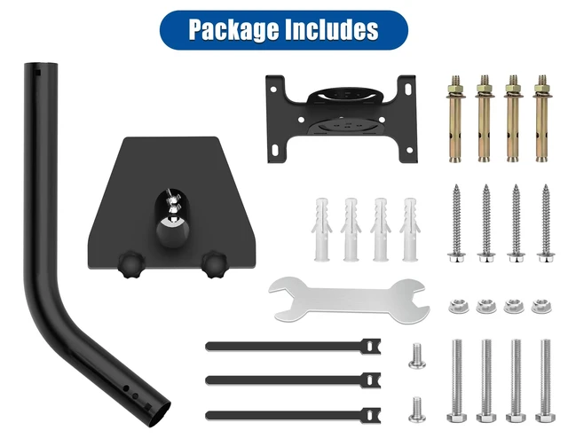 Alt view image 2 of 5 - Upgraded Satellite Gen 3 Mount 19" Wall Mount Compatible with Starlink Adjustable Mount Gen 3 Mounting Kit Rotatable Bracket for Internet Satellite Kit Roof Mount Gen3