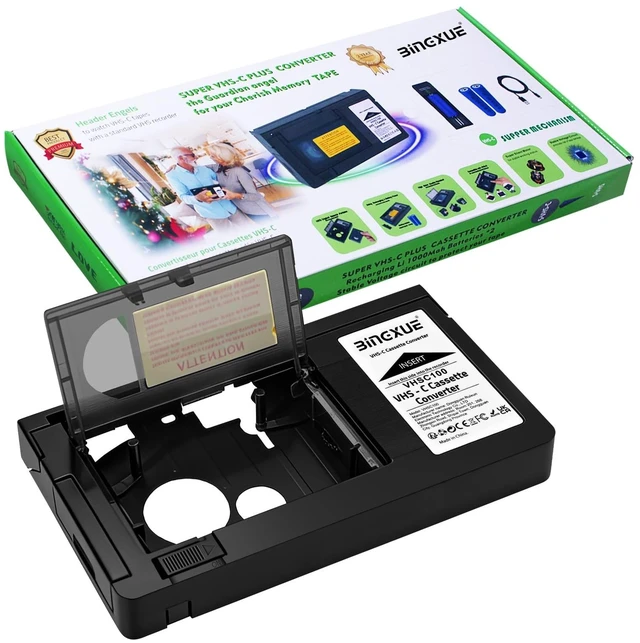 Main image of Bingxue 2026 New VHS-C Adapter for VHS-C to VHS,Cassette Adaptor with Battery Charger,Incompatible with MiniDV/Hi8/8mm,Ideal for Video Cassette/VCR Player