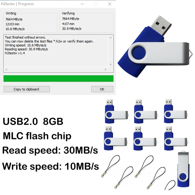 Alt view image 2 of 4 - lcwamy 8GB Flash Drives 100 Pack USB Drives Bulk USB Flash Drive 100 Pack Thumb Drive Pack Flash Drive Bulk USB Jump Drive CupShadow (Blue, No Logo)