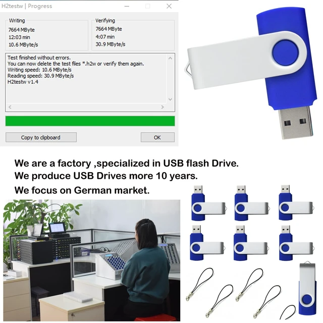 Alt view image 3 of 4 - lcwamy 8GB Flash Drives 100 Pack USB Drives Bulk USB Flash Drive 100 Pack Thumb Drive Pack Flash Drive Bulk USB Jump Drive CupShadow (Blue, No Logo)