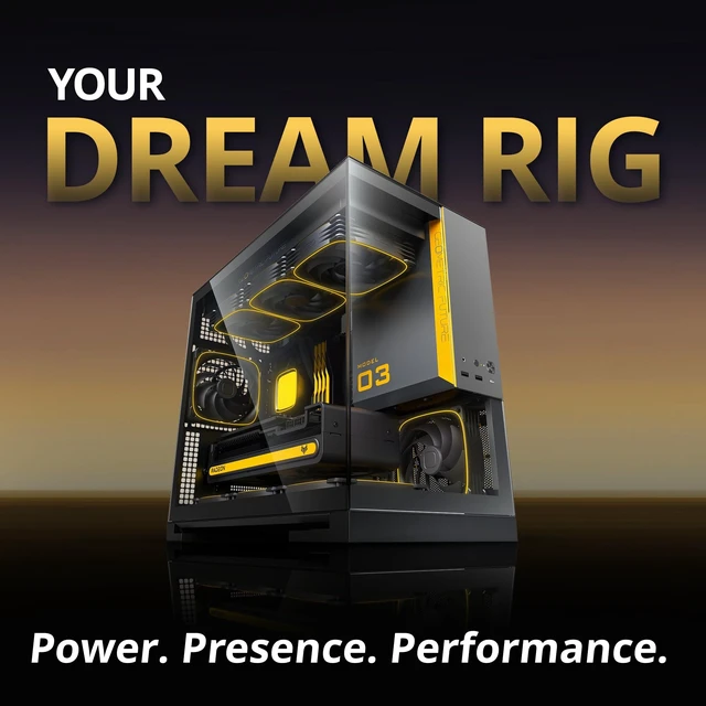 Alt view image 2 of 5 - Geometric Future Model 3 Panoramic Tempered Glass Dual Chamber Micro-ATX Tower PC Case, 5 Pre-Installed 120mm x 30mm PWM ARGB Fans, USB Type-C, 360mm Radiator Support, Black/Gray, GEO-M3F-BG