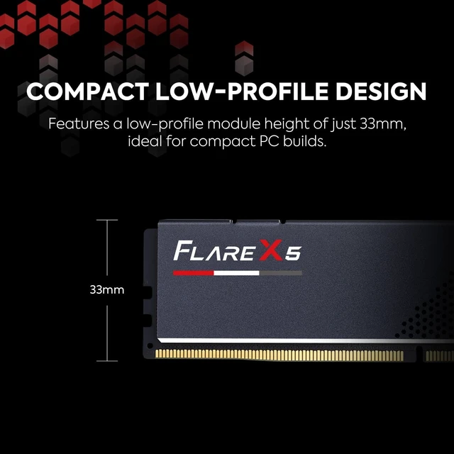 Alt view image 4 of 5 - G.SKILL Flare X5 Series DDR5 RAM (AMD Expo & Intel XMP 3.0) 16GB (1x16GB) Up to 6000MT/s CL36-36-36-96 1.35V Desktop Computer Memory U-DIMM - Matte Black (F5-6000J3636F16GX1-FX5)