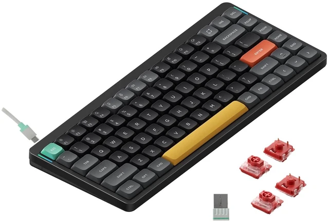 Main image of NuPhy Air75 V2 Portable 75% low profile Mechanical Keyboard,Wireless Keyboard,Supports Bluetooth/2.4G/USB-C RGB Bluetooth Keyboards,Compatible with Windows/Mac OS/Linux Systems-Gateron Cowberry