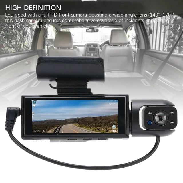 Alt view image 5 of 5 - Dual Dash Cam Front and Inside, 1080P HD Car Camera with 3.16 Inch Screen, 170 Degree Wide Angle Night Vision, Loop Recording, 32GB Card Included, Ideal for Vehicle Security