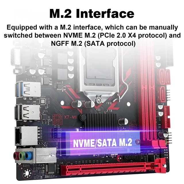 Alt view image 5 of 5 - MACHINIST B75 LGA 1155 Motherboard, Support Intel 2nd/3rd Gen Core i3,i5,i7/Xeon E3 12xx Series Processors, (DDR3 Slots, NVME/NGFF M.2, SATA 6Gb/s, USB 3.0, Gigabit LAN) PC Computer Gaming Mainboa