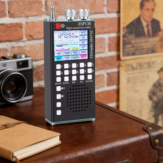Alt view image 3 of 5 - WALFRONT Handheld Full Band Radio DSP Noise Reduction Multiband World Band Receiver Dual Systems FM LW MW SW Radio