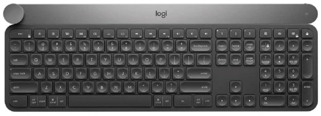 Main image of Logitech Craft Advanced Wireless Keyboard with Creative Input Dial and Backlit Keys, Dark Grey and Aluminum